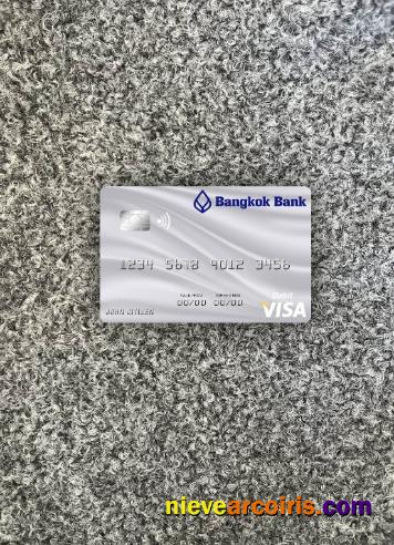 Thailand Bangkok Bank visa debit card gray photolook